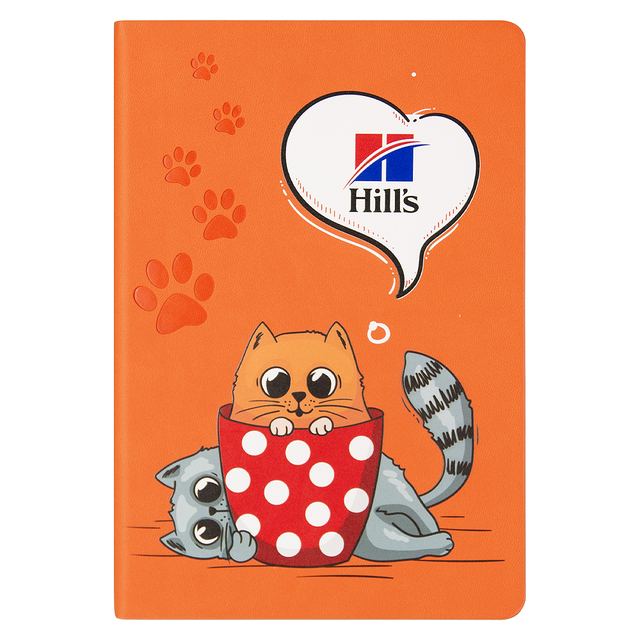 Ежедневник Flexy Soft Touch Latte Print Sample Hills А5, оранжевый, недатированный, в гибкой обложке