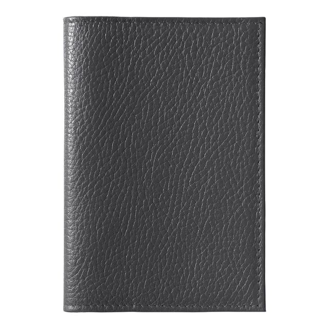 Обложка для паспорта Leather Sky Flotter Trend из натуральной кожи, темно-серая 402C
