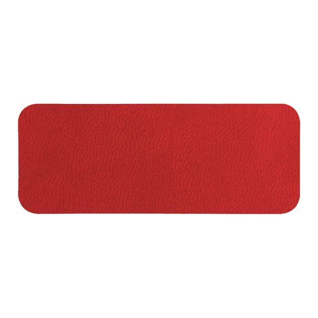 Шеврон Rectangle Latte Soft touch размер 75*29 мм, красный, со скругленными углами