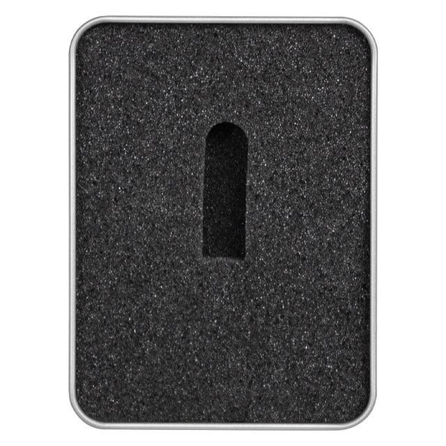 Футляр Ring для флеш накопителя металлический, размер 11,5*8,5 см, серебристый