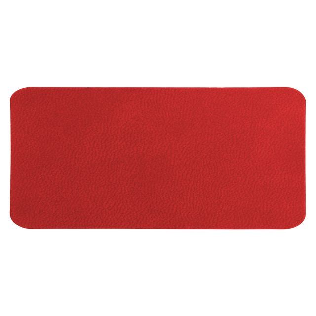 Шеврон Rectangle Latte Soft touch размер 60*30 мм, красный, со скругленными углами